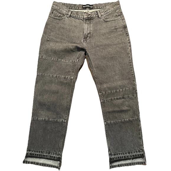 The Kooples Womens Nelly Baggy Patchwork Denim Jeans Washed Black size 26 - Picture 2 of 11